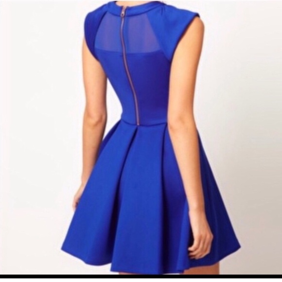 Ted Baker London Kipp Royal Blue Mini Dress - Picture 2 of 14